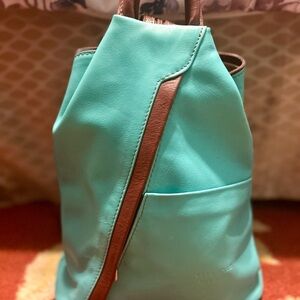 Elegant Teal and Brown Women's Backpack